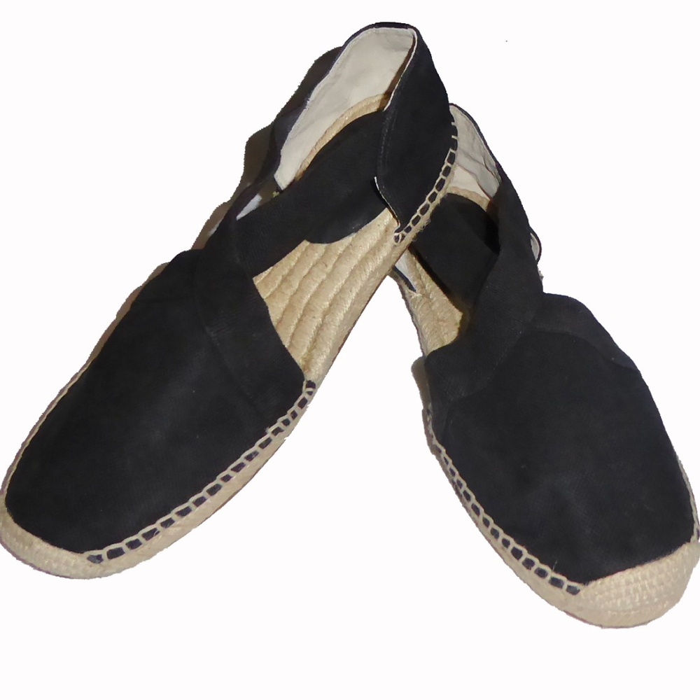 WOMENS MICHAEL KORS DANA ESPADRILLE BLACK CANVAS SHOES SIZE 9.5M 9.5